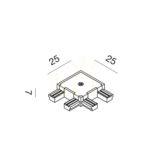 Check GBIGA1 Busbar Connector, Black, Gea Luce