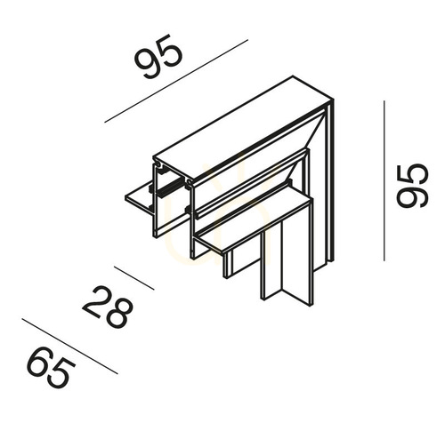 Check GBIGIN3 Busbar Connector, Black, Gea Luce