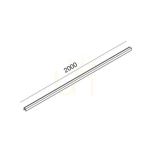 Check Slim GBIN45 Magnetic Track, 2 m, Black, Gea Luce