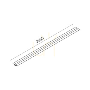 GBIN51 Slim Magnetic Track, 2 m, Black, Gea Luce small 1