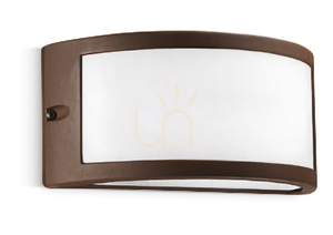 Gea Luce GES142 outdoor wall light, E27 max. 18 W, up/down emission, IP54, brown, 25 x 12 cm small 0