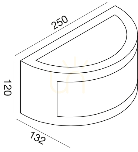Check GES143 White Gea Luce Outdoor Wall Sconce, IP54