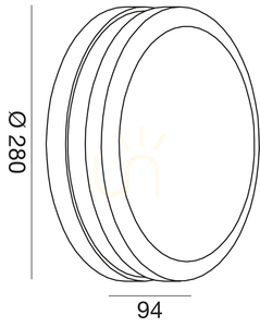 GES290 Silver Gea Luce Outdoor Ceiling Light, IP54 small 1