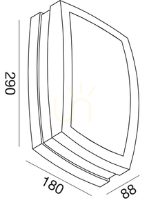 GES300 Silver Gea Luce Outdoor Ceiling Light, IP54 small 1