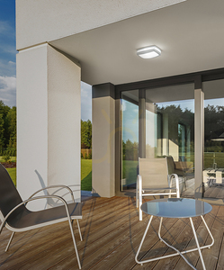 GES300 Silver Gea Luce Outdoor Ceiling Light, IP54 small 2