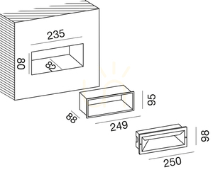 GES351 Silver Gea Luce Stair Lighting, IP65 small 1