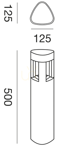 Check GES480 Silver Gea Luce IP54 Light Pole