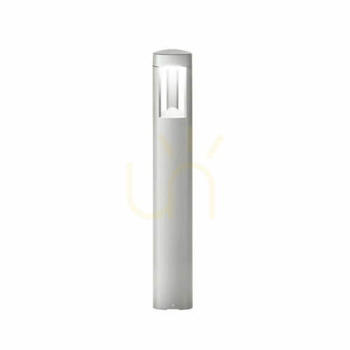 Check Gea Luce GES481 silver-grey outdoor bollard light GX53 IP54