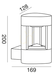 GES482 Silver Gea Luce Outdoor Wall Sconce, IP54 small 2