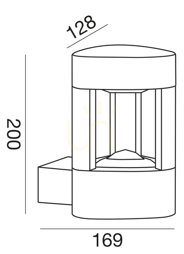 Check GES492 Graphite Outdoor Wall Sconce by Gea Luce, IP54