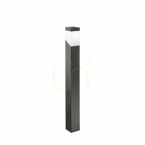 Check GES611 garden bollard graphite 100 cm, aluminium, opal diffuser, E27 max 28 W, IP44, Gea Luce