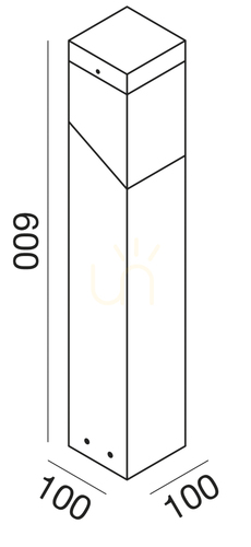 Check GES620 Rust-Colored Gea Luce Lighting Pole, IP44