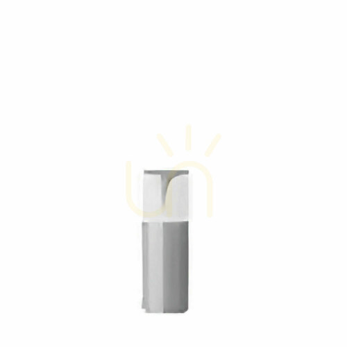 Check Gea Luce GES720 garden bollard 30 cm, E27 max 18 W, metallic grey aluminium, opal diffuser, IP44