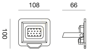 Gea Luce GES840N White LED Floodlight, IP65 small 2