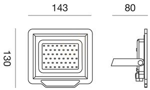 GES841N White Gea Luce IP65 LED Floodlight small 1