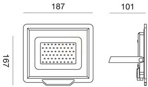 Gea Luce GES842N White LED Floodlight, IP65 small 1
