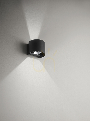 Check GES873C Black Gea Luce Outdoor Wall Sconce, IP54
