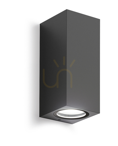 Check GES914 Graphite Gea Luce Outdoor Wall Sconce, IP44