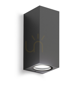 GES914 Graphite Gea Luce Outdoor Wall Sconce, IP44 small 0