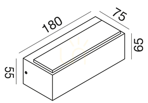 GES960 Graphite Gea Luce Outdoor Wall Sconce, IP65 small 1