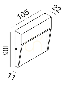Stair light GES980 anthracite Gea Luce LED 3 W IP65 small 1