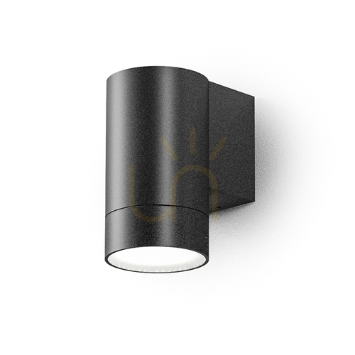Check Gea Luce GES1061 outdoor wall light, anthracite grey, GU10, IP54