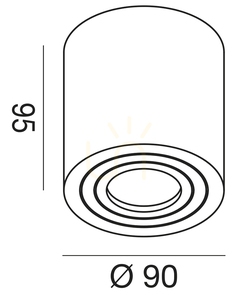 GES1073 White Gea Luce Outdoor Ceiling Light, IP65 small 1