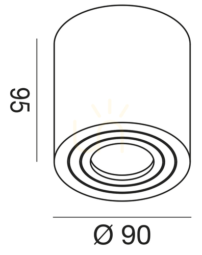 Check GES1075 Brown Gea Luce Outdoor Ceiling Light, IP65