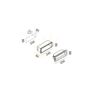 GES1191N Gea Luce Stair Lighting, IP65 small 1