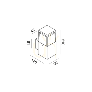 GES2030 Gea Luce IP44 Outdoor Wall Sconce small 1