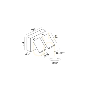 GES2075 Brown Gea Luce Outdoor Wall Sconce, IP65 small 1