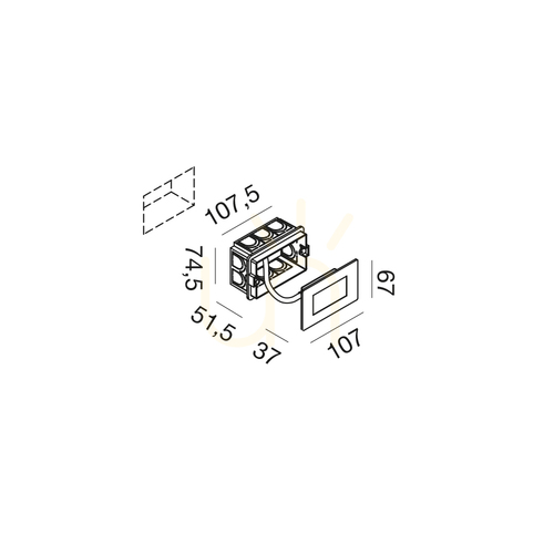 Check GES2131 Stair Lighting, Graphite, Gea Luce, IP54