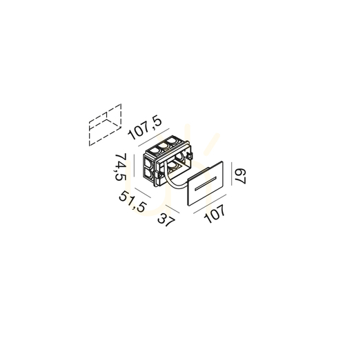 Check Gea Luce GES2142 brown recessed LED step light 3 W CCT IP54