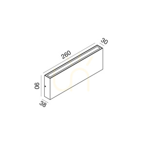 Gea Luce GES2215 brown outdoor wall light LED 2 × 10 W IP65 small 1