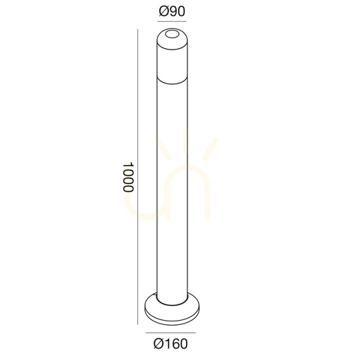 Check GES2261 Anthracite Gea Luce IP54 Light Pole