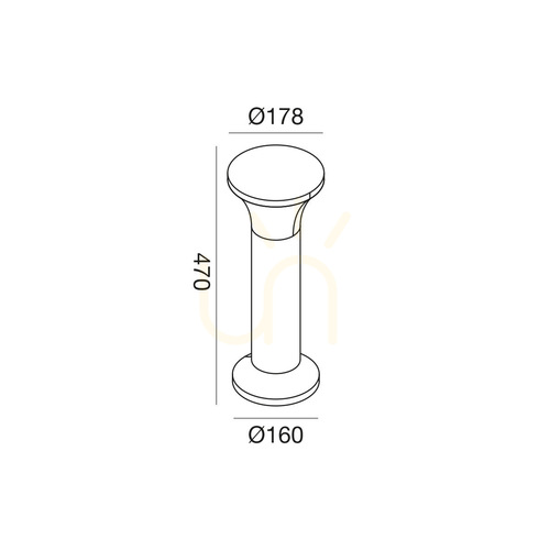 Check GES2270 Anthracite Gea Luce Lighting Pole, IP54