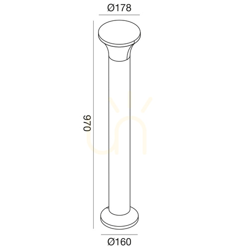 Check GES2271 Anthracite Gea Luce IP54 Light Pole