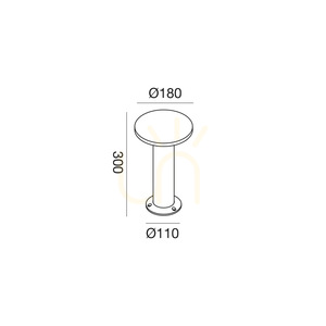 GES2330C Anthracite Gea Luce Lighting Pole, IP65 small 1