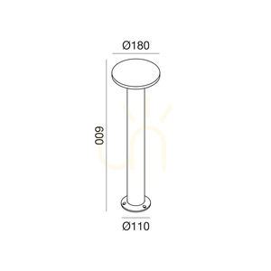 GES2332C Anthracite Gea Luce Lighting Pole, IP65 small 1