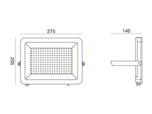 GES2341 Black Gea Luce IP65 LED Floodlight small 1