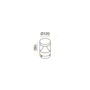 GES2390 Anthracite Gea Luce Lighting Pole, IP65 small 2