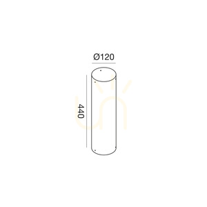 Gea Luce GES2402 mounting post 44 cm, anthracite small 1