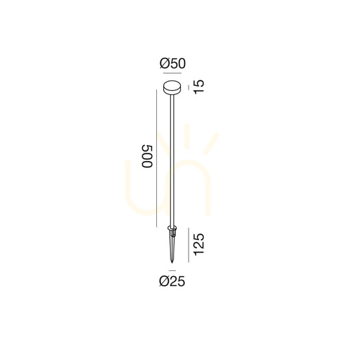 Check GES2423C Brown Gea Luce IP65 Light Pole