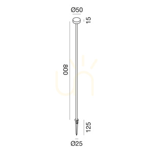 GES2424C Anthracite Gea Luce Lighting Pole, IP65 small 1