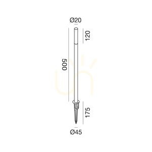 GES2432C Anthracite Gea Luce Lighting Pole, IP65 small 1