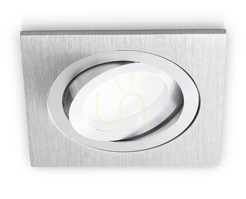 Check GFA040 Recessed Light Fixture, Silver, Gea Luce