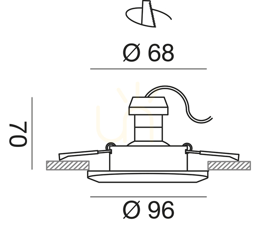 Check GFA161 Recessed Light, Chrome, Gea Luce