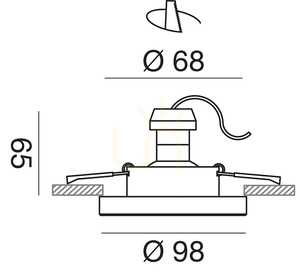 GFA180 Recessed Light Fixture, White, Gea Luce small 1