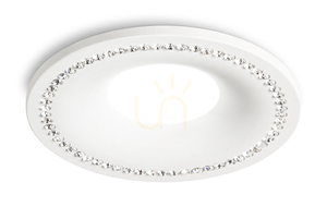 Gea Luce GFA190 recessed spotlight with crystal rhinestones, matt white, GU10 small 0