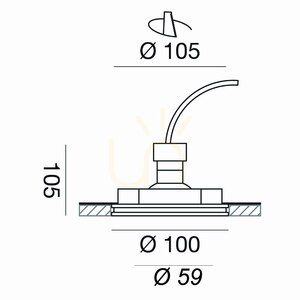 GFA590 Recessed Ceiling Light, White, Gea Luce small 1
